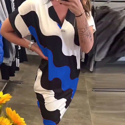 🎉🛍️Summer New Arrivals🥻Women's V-Neck Short Sleeve Dress