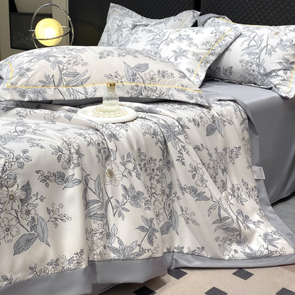 🔥Summer Limited Sale🌸Cooling Breathable Floral Bed Sheet (4-Piece Set)