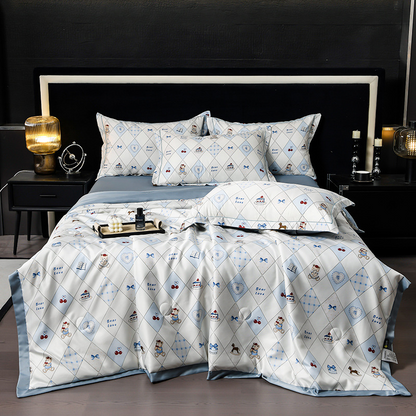 🔥Summer Limited Sale🌸Cooling Breathable Floral Bed Sheet (4-Piece Set)