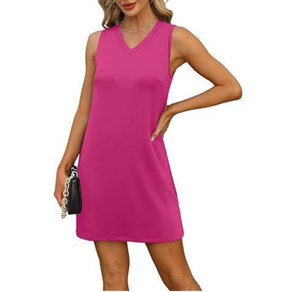 🎉🛍️Weekend Special👗Women’s V-Neck Tank Mini Dress