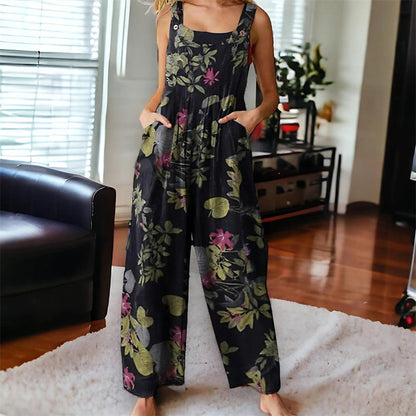 🌼 Flowy, Fun & Totally You! Women’s Printed Wide-Leg Overalls