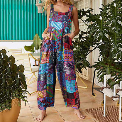 🌼 Flowy, Fun & Totally You! Women’s Printed Wide-Leg Overalls