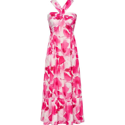 🌺Cross Halter Sleeveless Floral Printed Dress💃