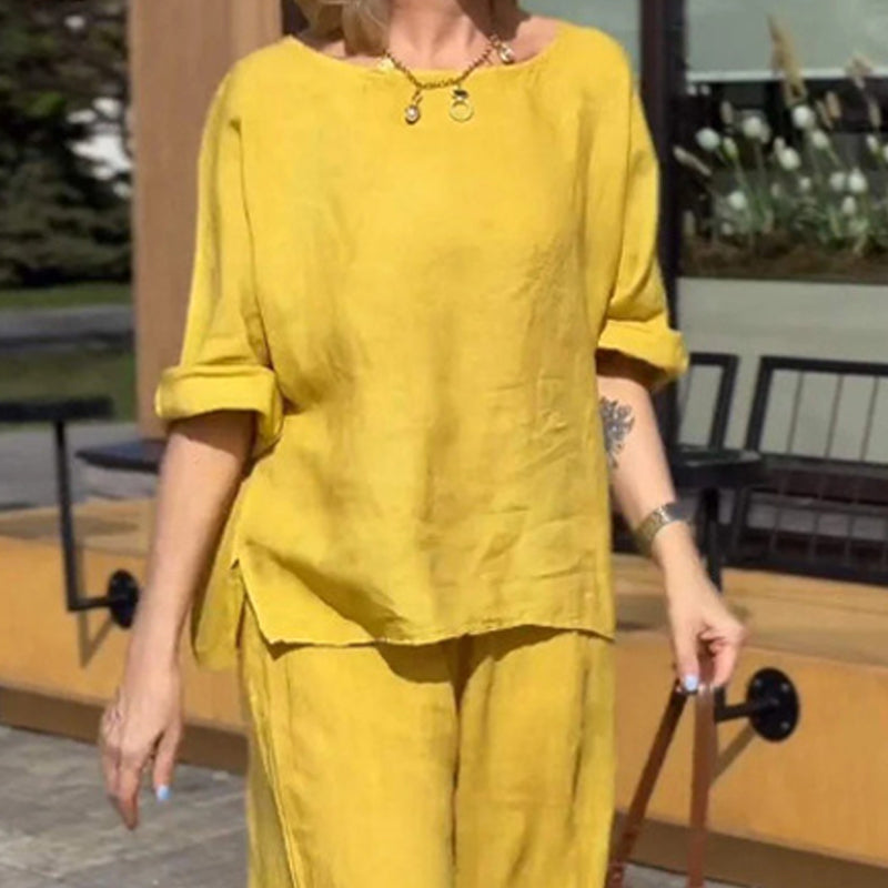 ⏳Time-limited Special⏰Women's 2 Piece Cotton Linen Outfits