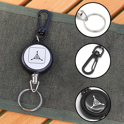 Heavy-Duty Retractable Keychain – Durable Cable, Compact Design & Secure Key & Card Holder💳