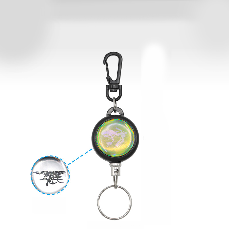 Heavy-Duty Retractable Keychain – Durable Cable, Compact Design & Secure Key & Card Holder💳