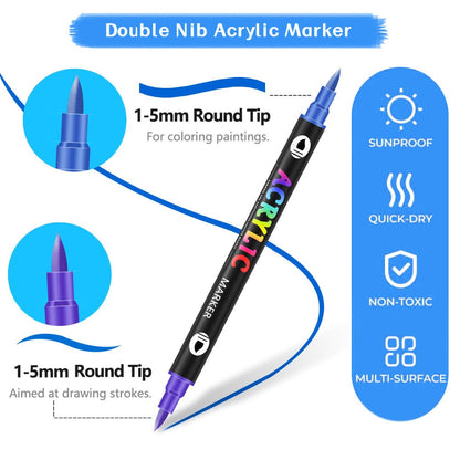 🔥Dual Tip Acrylic Paint Pen Marker