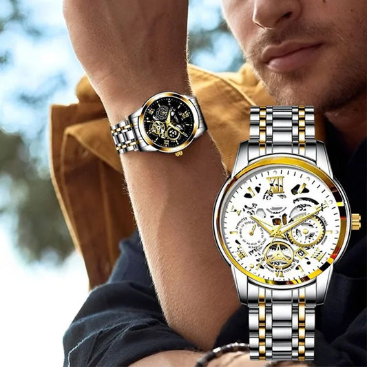 🎄Limited-time offer: 50% off🔥Men's Waterproof Roman Skeleton Automatic Mechanical Watch