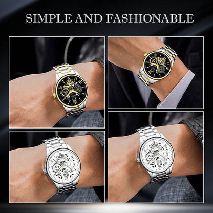 🎄Limited-time offer: 50% off🔥Men's Waterproof Roman Skeleton Automatic Mechanical Watch