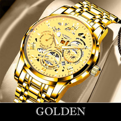 🎄Limited-time offer: 50% off🔥Men's Waterproof Roman Skeleton Automatic Mechanical Watch