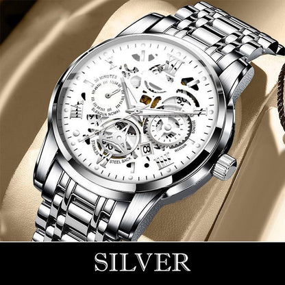 🎄Limited-time offer: 50% off🔥Men's Waterproof Roman Skeleton Automatic Mechanical Watch