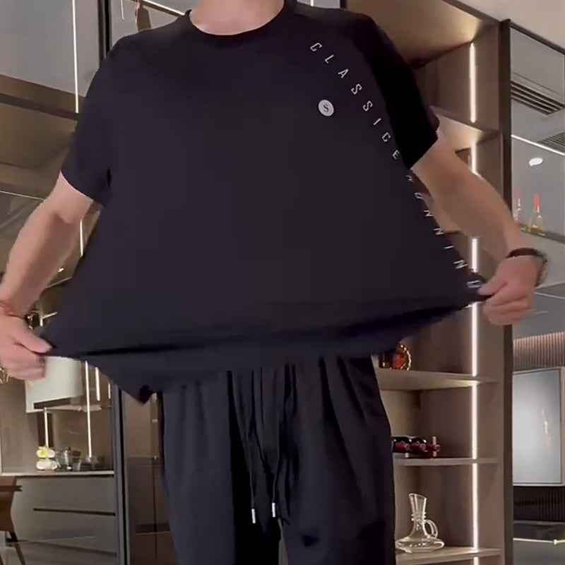 Men's Breathable Tops ＆ Shorts Two-Piece Set