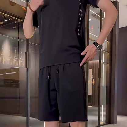 Men's Breathable Tops ＆ Shorts Two-Piece Set