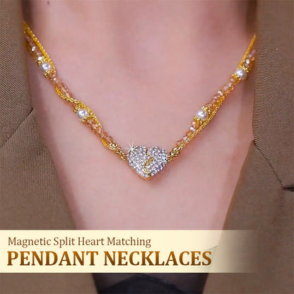 ⏳Time-limited Special⏰Magnetic Split Heart Matching Pendant Necklaces💖
