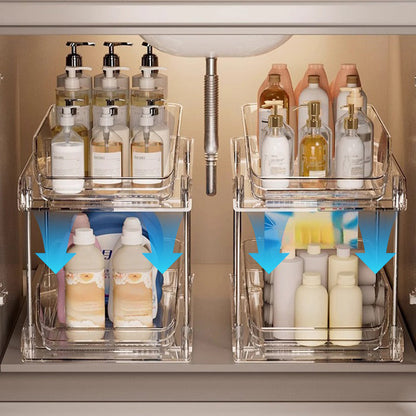 🔥2025 Hot Sale🔥Multifunctional pull-out organizer for under the bathroom sin