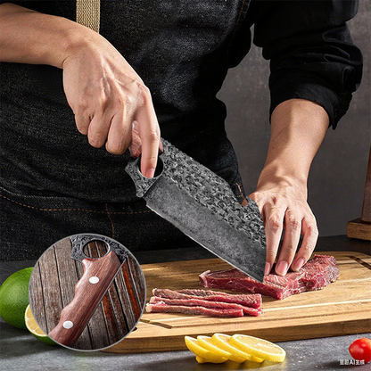 Multi-Purpose Portable Ring-Handle Thick & Sharp Kitchen Knife