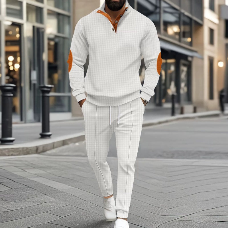 🎁 Hot Sale 50% OFF 🔥Men's Knit Half-Zip Casual Sweatshirt & Pants Set