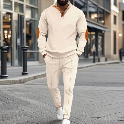 🎁 Hot Sale 50% OFF 🔥Men's Knit Half-Zip Casual Sweatshirt & Pants Set