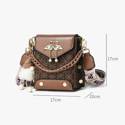 Women's Mini Double-Strap PU Shoulder Bag