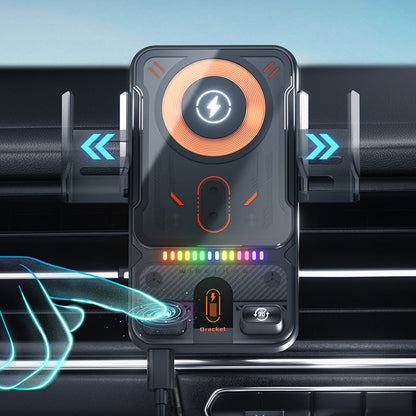 📱Smart 2-In-1 Auto-Rotating Car Phone Holder & Wireless Charger⚡