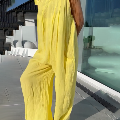 Halter-Neck & Wide-Leg Jumpsuit