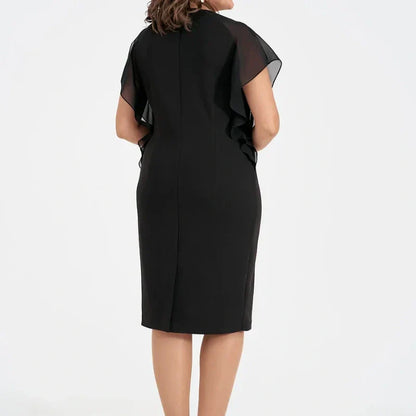 🎉LAST DAY SALE 50% OFF✨Solid Round Neck Midi Dress
