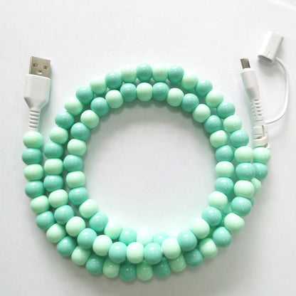 🔥HOT SALE🔥2-In-1 USB To Type-C ＆ Lightning Beaded Charger Cord