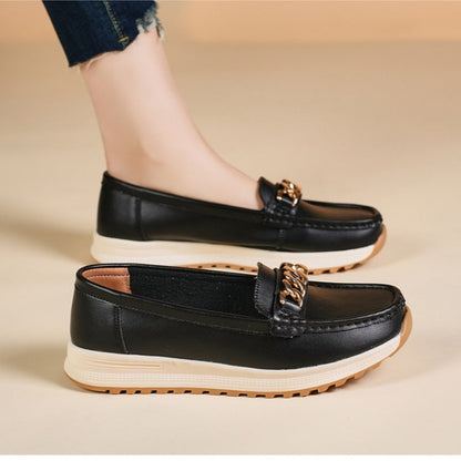 Women’s Elegant Solid Color Thick Sole Loafers