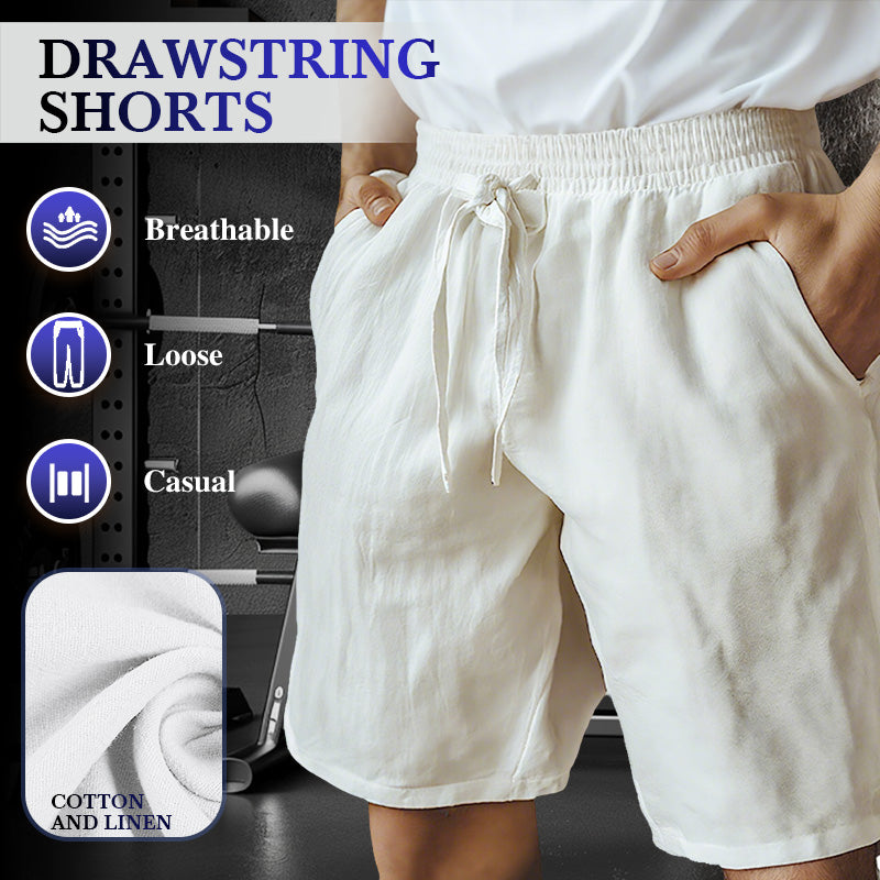 🔥2026 New Arrivals Special Offer-Men's Elastic Drawstring Solid Shorts