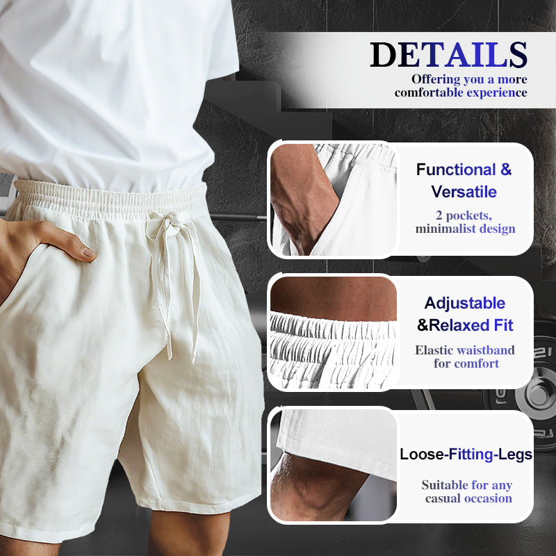 🔥2026 New Arrivals Special Offer-Men's Elastic Drawstring Solid Shorts