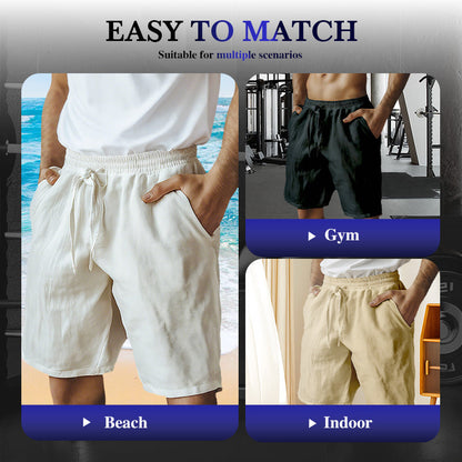 🔥2026 New Arrivals Special Offer-Men's Elastic Drawstring Solid Shorts
