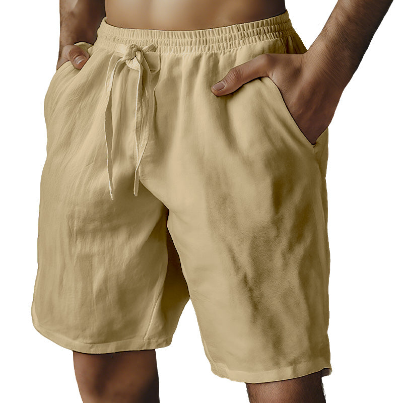 🔥2026 New Arrivals Special Offer-Men's Elastic Drawstring Solid Shorts