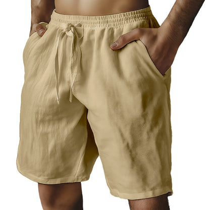 🔥2026 New Arrivals Special Offer-Men's Elastic Drawstring Solid Shorts