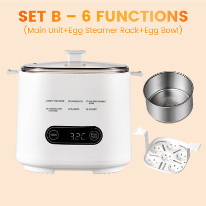 Mini Multi-Functional Egg Cooker Set with Smart Touch Panel📢📢Flash Sale: Ending in 3 Hours!⏰⏰