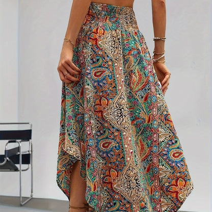 Women's Irregular Print Skirt