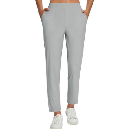🔥Summer Sale 50% OFF🔥Women's Elastic High-Waist Pants - Secure Pockets, Slim Fit, UK Sizes