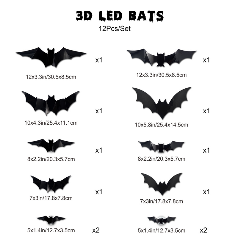 🎅Halloween 50% Off Sale🦇Halloween 3D Lighted Bats