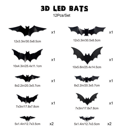 🎅Halloween 50% Off Sale🦇Halloween 3D Lighted Bats