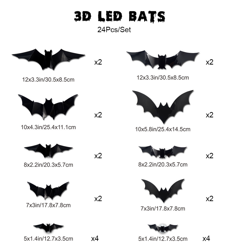 🎅Halloween 50% Off Sale🦇Halloween 3D Lighted Bats