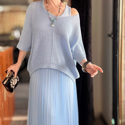 Chic Vest Dress & Cover-Up Top Set