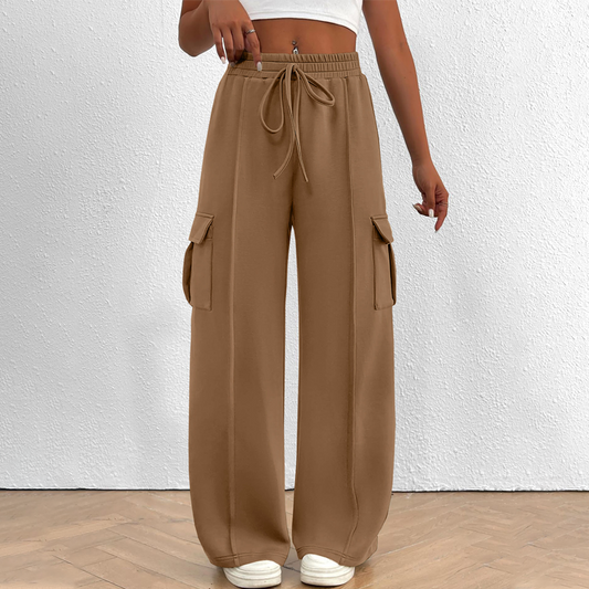 Women's Casual Relaxed Solid Color Pants
