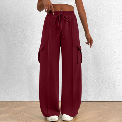 Women's Casual Relaxed Solid Color Pants