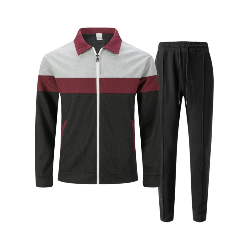 ⌛Limited-Time Offer-Trendy Men's Two-Piece Set - Color-Block Jacket & Pants