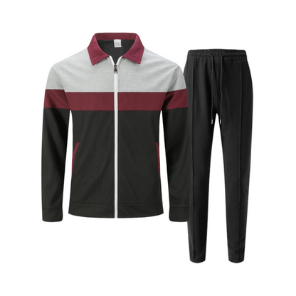 ⌛Limited-Time Offer-Trendy Men's Two-Piece Set - Color-Block Jacket & Pants