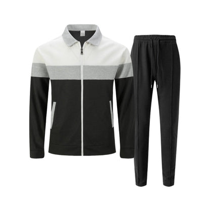 ⌛Limited-Time Offer-Trendy Men's Two-Piece Set - Color-Block Jacket & Pants