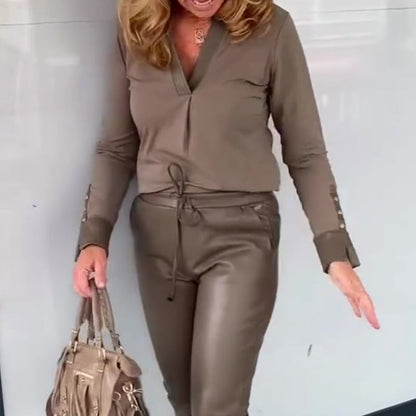 Women's Timeless Casual Top and Pants Set