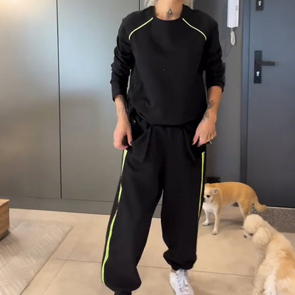 🎉2025 New Products Hot Sale✨Black Long Sleeve Top & Jogger Pants Set