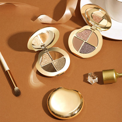 4-Color Highly Pigmented Long-Lasting Eyeshadow Palette