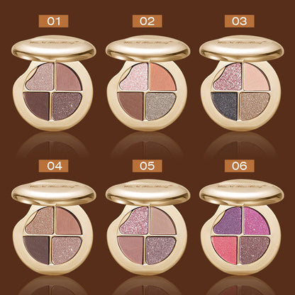 4-Color Highly Pigmented Long-Lasting Eyeshadow Palette