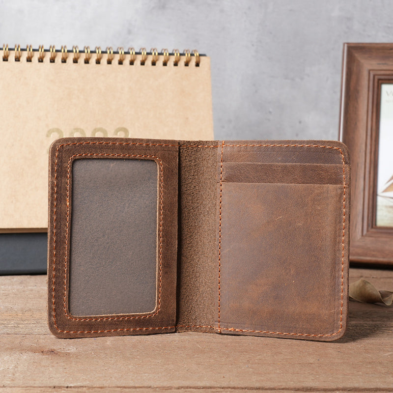 Vintage Artificial Leather Bifold Wallet